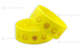 Yellow Printed Wrist Bands-PW25ASO