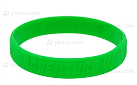Green Embossed Silicone Wristband-EW12ASO