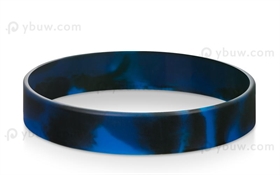 Black Blue Swirled Blank Wristbands