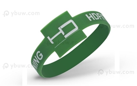 Green Colorfilled Figured Wristband