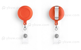 Orange Belt Clip Badge Reel