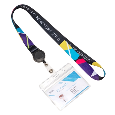 3/4"(20mm) Retractable Full Color Lanyards with Name Tag Holder-KKU9