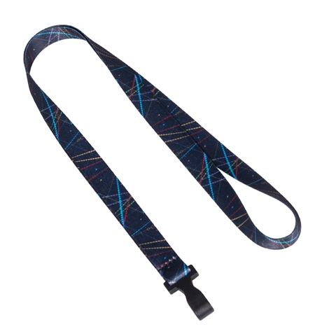 5/8"(15mm) Colorful Lines Lanyards with Plastic Hook-N936