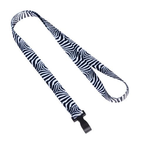 5/8"(15mm) Zebra Lanyards with Plastic Hook