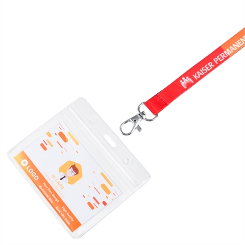 5/8” Rainbow Lanyards with ID Badge Holder and Safety Breakaway-HBSS