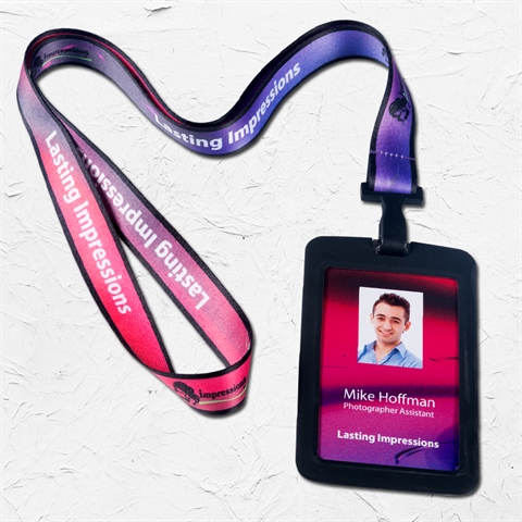 3/4"(20mm) Purple Lanyards with Silicone Badge Holder