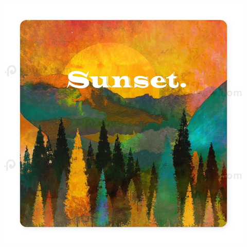 Printed Square Vinyl Coaster For Drinks